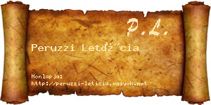 Peruzzi Letícia névjegykártya